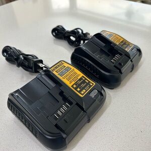 Set Of 2 Dewalt DCB107 12V/20V Lithium-Ion Battery Chargers.